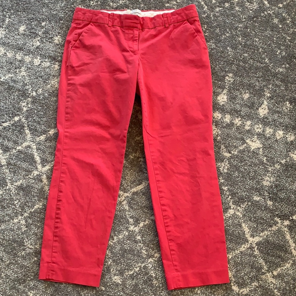 J. Crew cafe Capri 6 red
